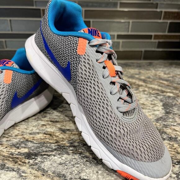 Nike Women's 5 Flex Experience RN 5 Gray Blue Orange Running Shoe Sneakers - Picture 3 of 11